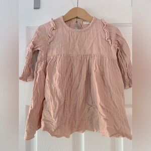 Jamie Kay cotton baby girls pink spring dress 1 year